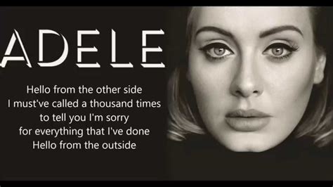 Adele - Hello (Lyrics)https://youtu.be/CwrRIgJLVGcLyrics : Adele - Hello[Verse 1]Hello, it's meI was wondering if after all these years you'd like to meetTo ...